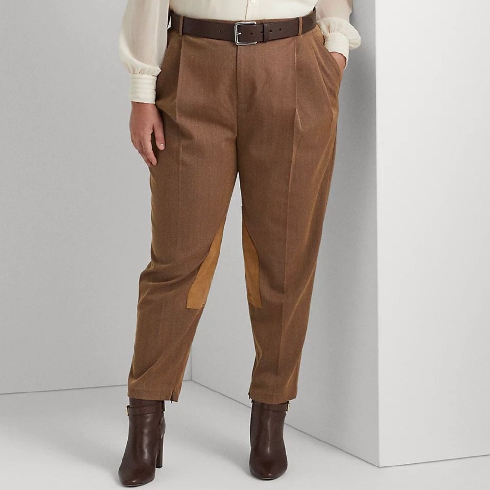 Lauren Ralph Lauren Pleated Bi-Stretch Jodhpur Pants